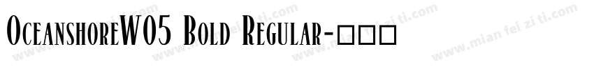 OceanshoreW05 Bold Regular字体转换